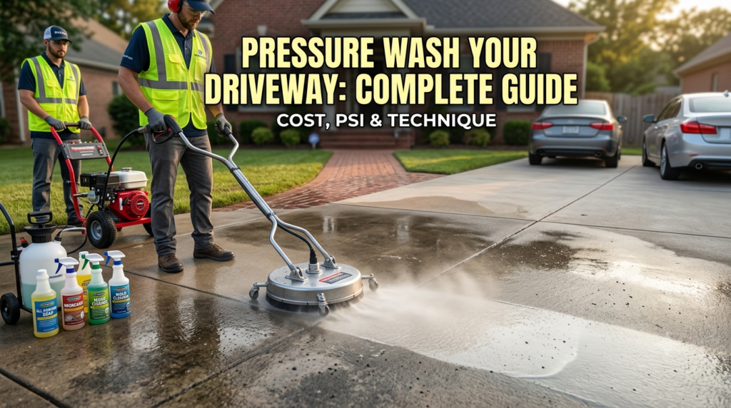 Pressure Washing Driveways The Complete Cost, PSI, and Technique Guide