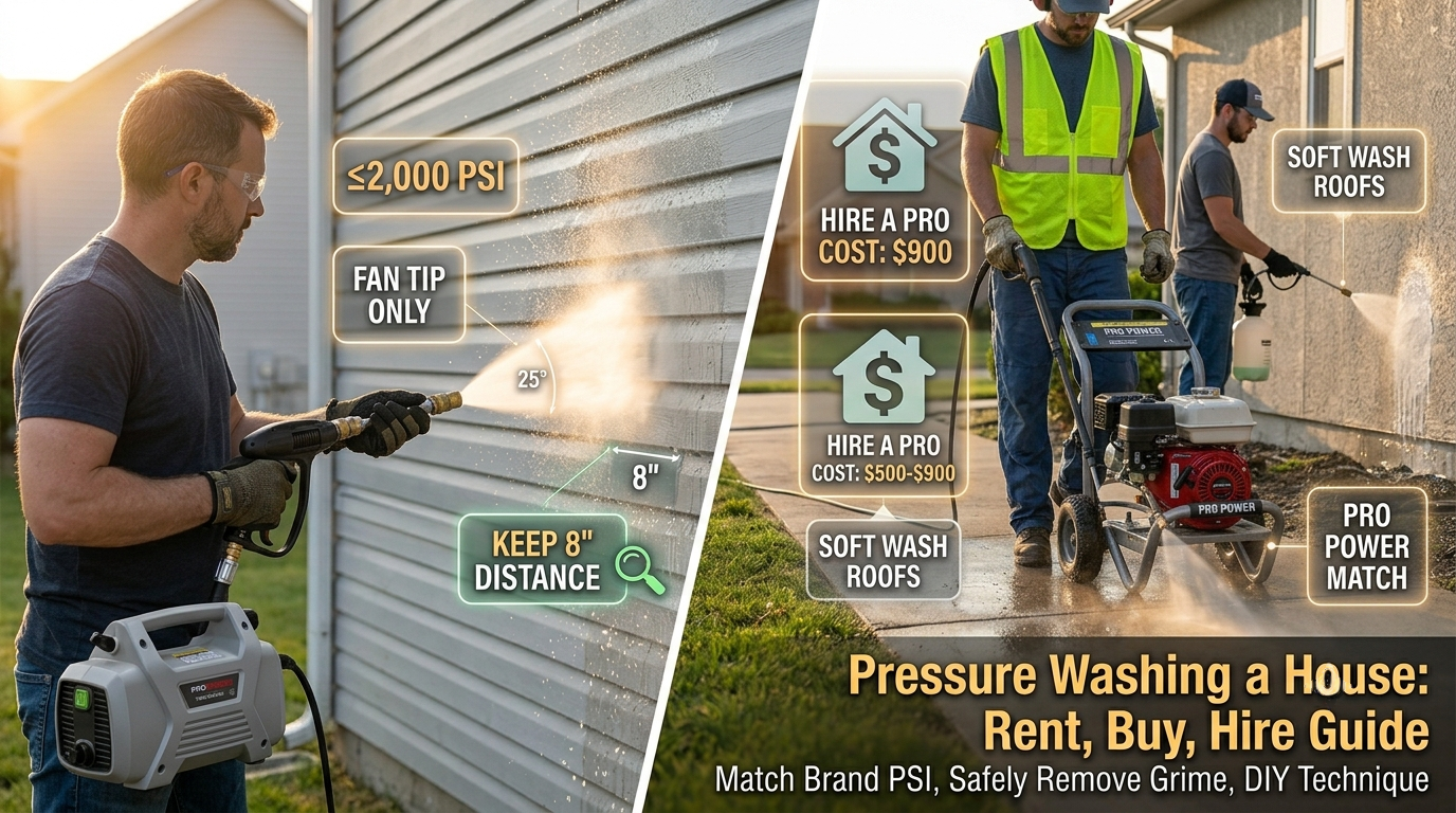 Pressure Washing a House The Complete Guide to Doing It Safely (or Hiring It Out)